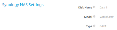 Synology NAS Settings